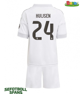 Real Madrid Dean Huijsen #24 Hemmaställ Barn 2025-26 Kortärmad (+ Korta byxor)